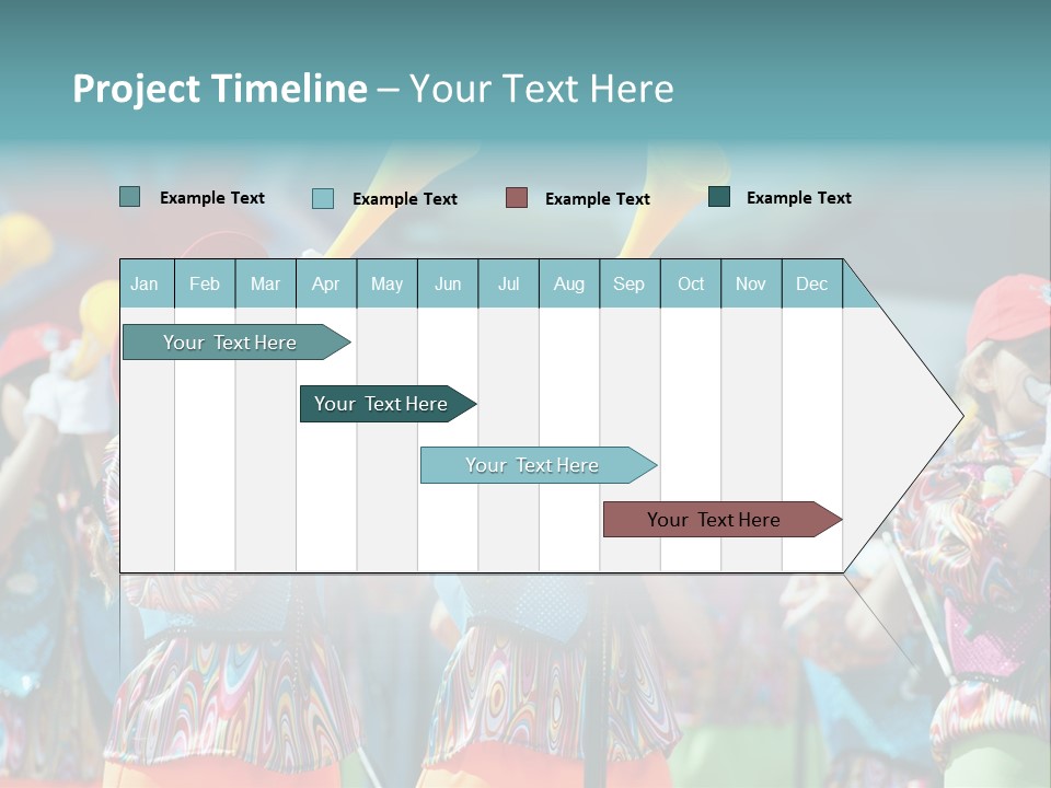 A Group Of Children With Musical Instruments In Their Hands PowerPoint Template