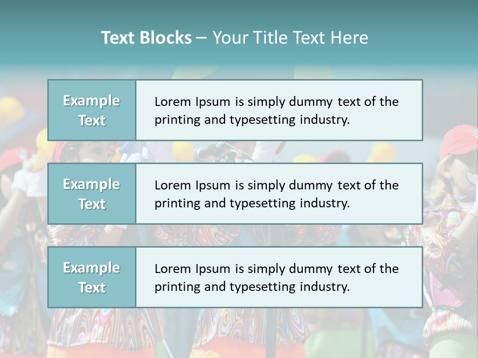 A Group Of Children With Musical Instruments In Their Hands PowerPoint Template