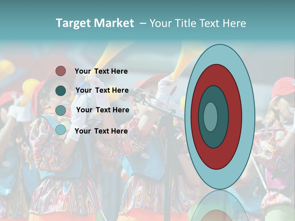 A Group Of Children With Musical Instruments In Their Hands PowerPoint Template