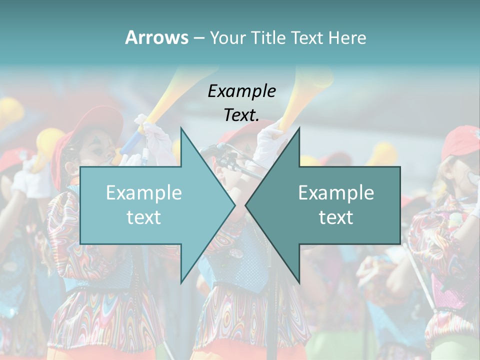 A Group Of Children With Musical Instruments In Their Hands PowerPoint Template