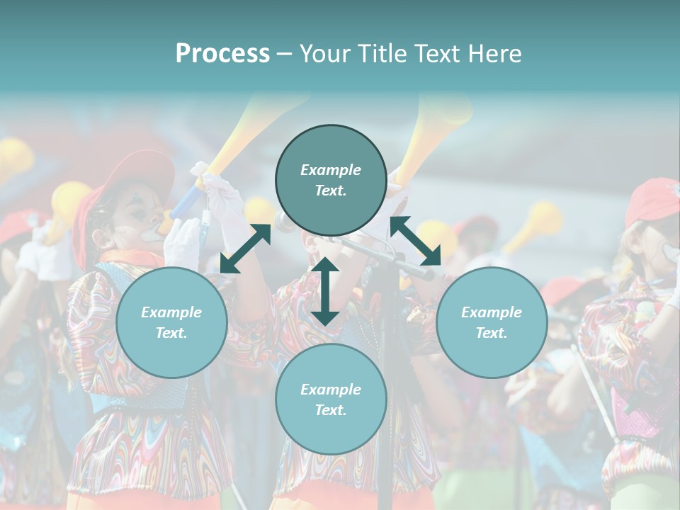 A Group Of Children With Musical Instruments In Their Hands PowerPoint Template