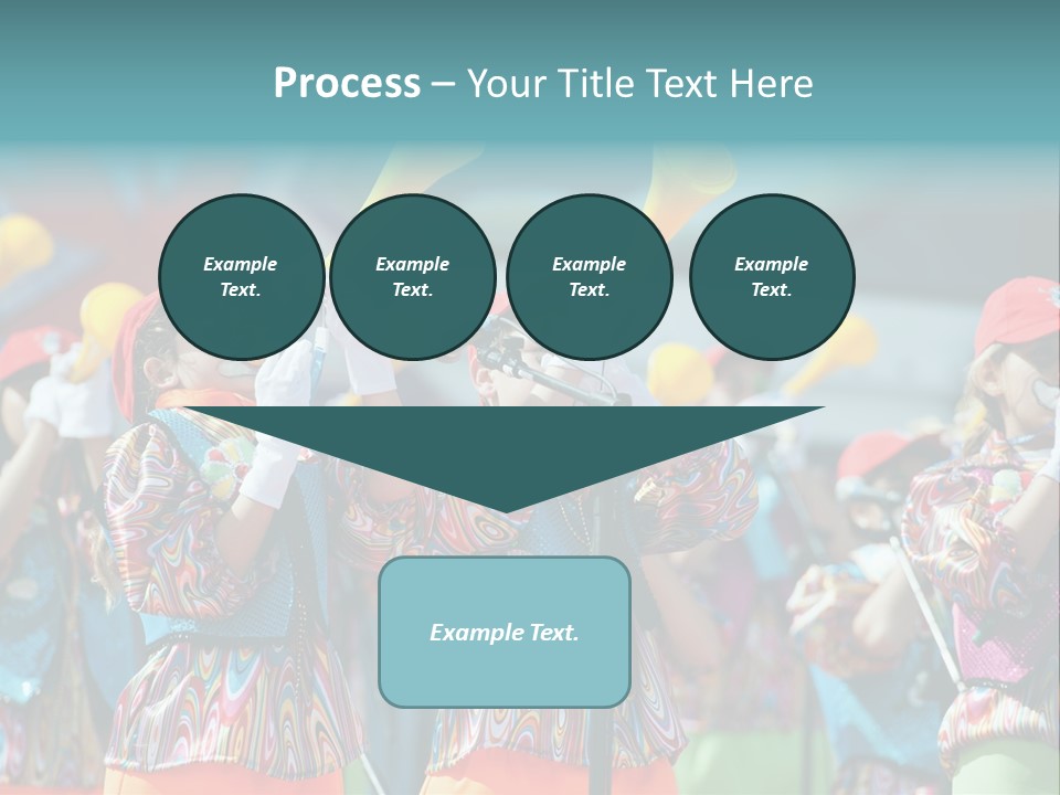 A Group Of Children With Musical Instruments In Their Hands PowerPoint Template