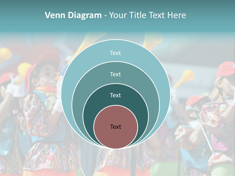 A Group Of Children With Musical Instruments In Their Hands PowerPoint Template