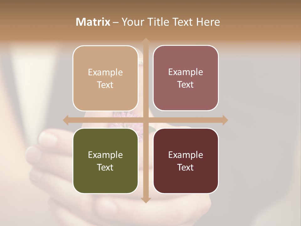 A Man And A Woman Holding A Flower In Their Hands PowerPoint Template