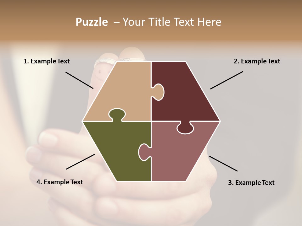 A Man And A Woman Holding A Flower In Their Hands PowerPoint Template