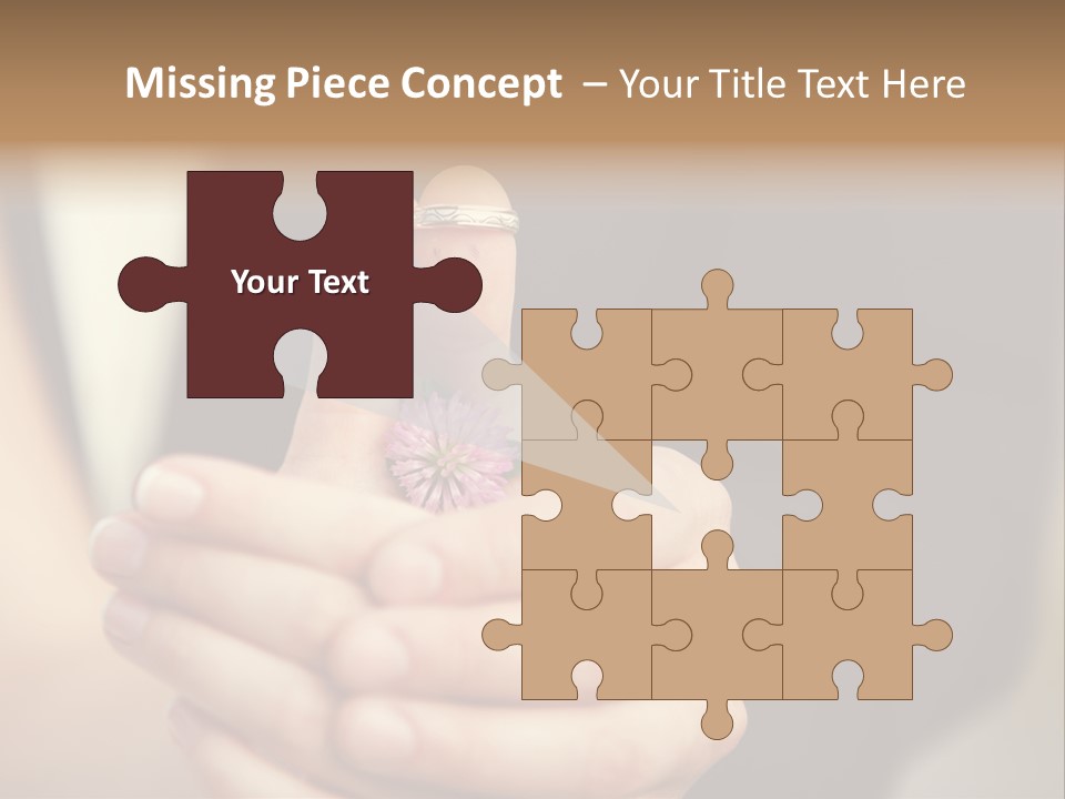 A Man And A Woman Holding A Flower In Their Hands PowerPoint Template