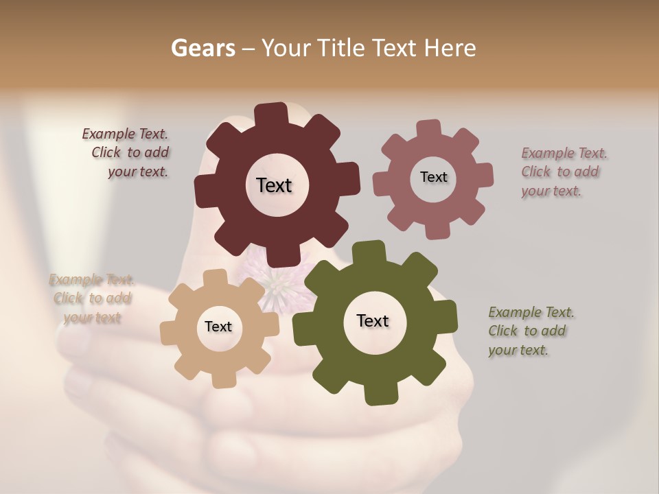 A Man And A Woman Holding A Flower In Their Hands PowerPoint Template