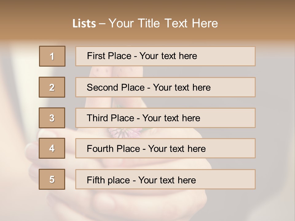 A Man And A Woman Holding A Flower In Their Hands PowerPoint Template