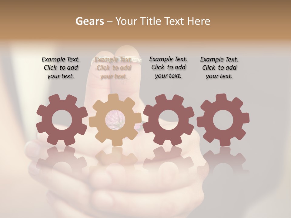 A Man And A Woman Holding A Flower In Their Hands PowerPoint Template