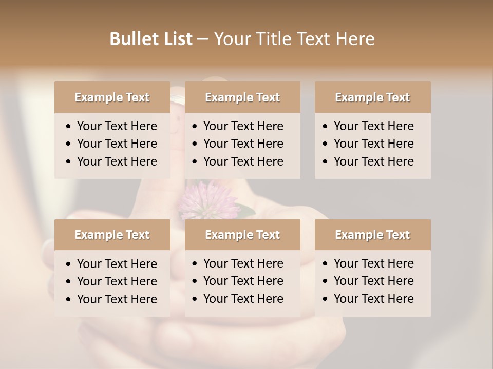 A Man And A Woman Holding A Flower In Their Hands PowerPoint Template