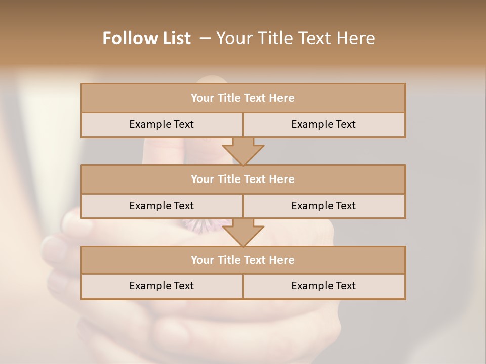 A Man And A Woman Holding A Flower In Their Hands PowerPoint Template