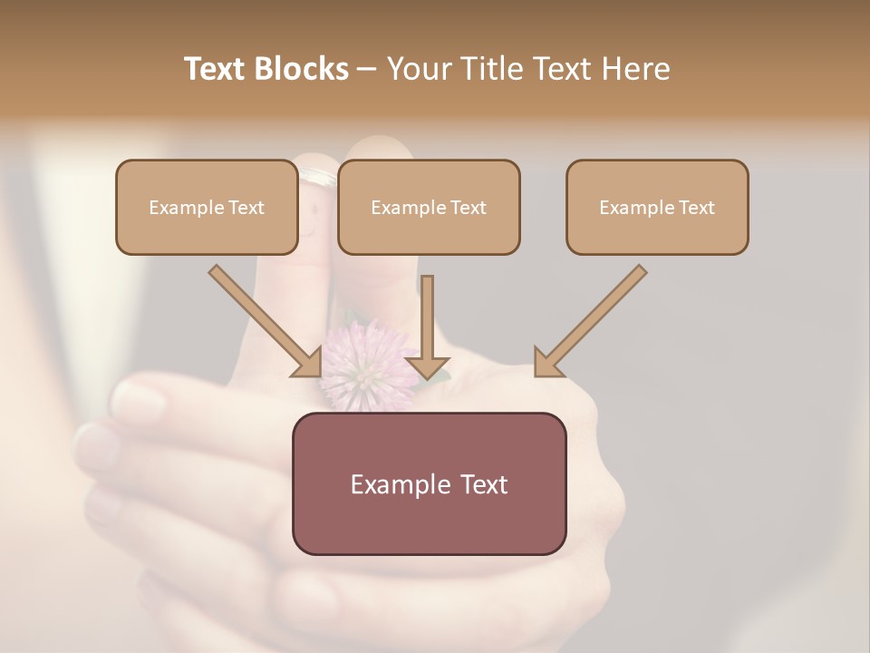 A Man And A Woman Holding A Flower In Their Hands PowerPoint Template