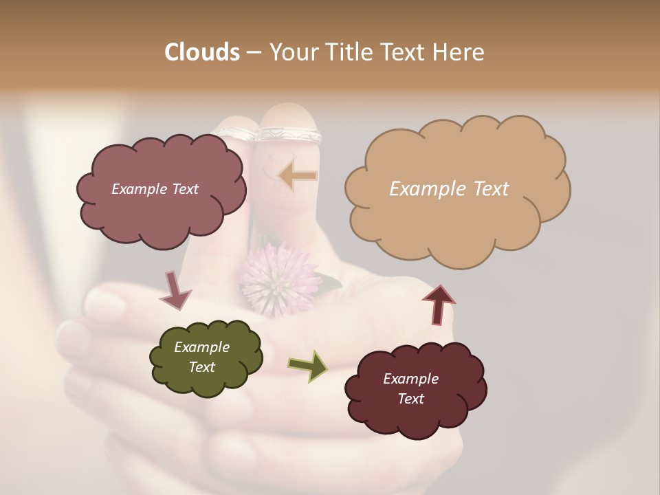 A Man And A Woman Holding A Flower In Their Hands PowerPoint Template