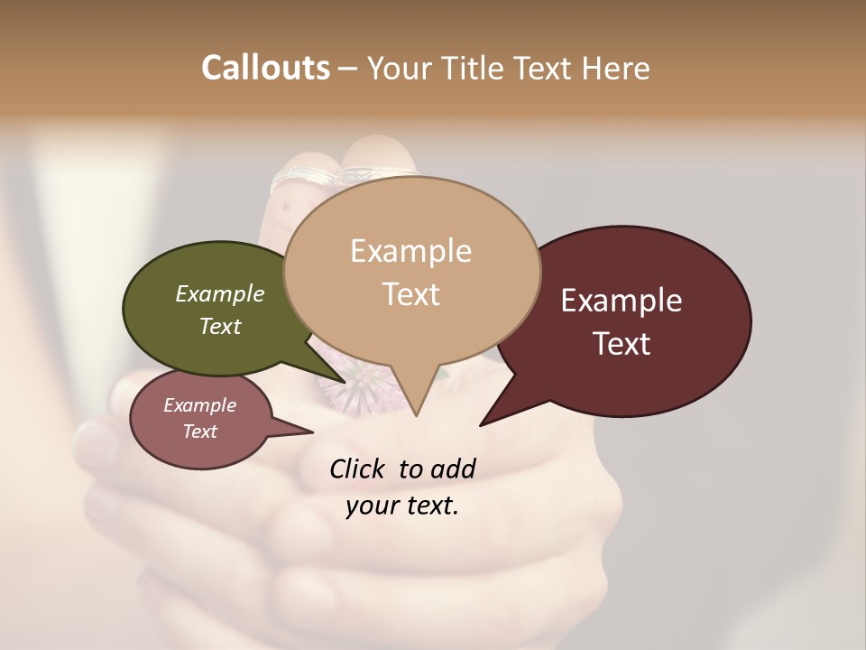 A Man And A Woman Holding A Flower In Their Hands PowerPoint Template