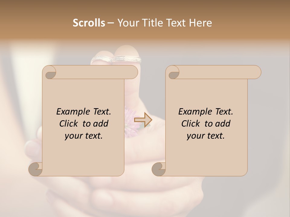 A Man And A Woman Holding A Flower In Their Hands PowerPoint Template