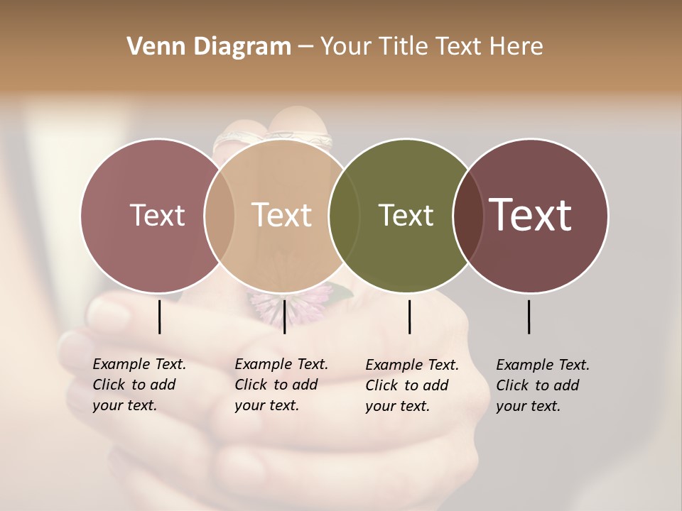 A Man And A Woman Holding A Flower In Their Hands PowerPoint Template