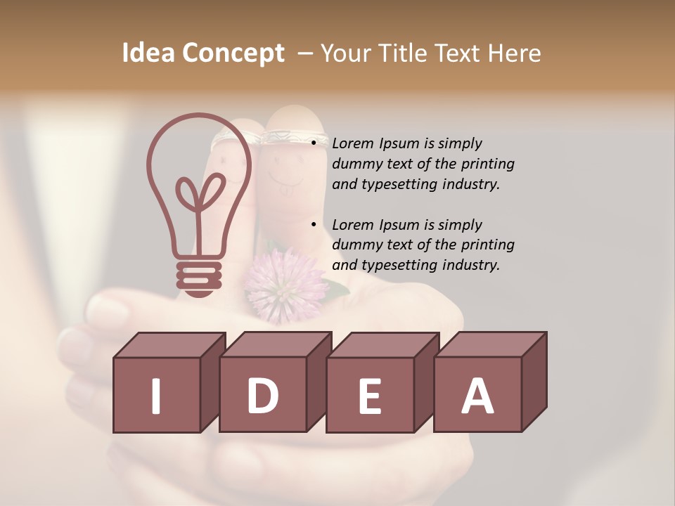 A Man And A Woman Holding A Flower In Their Hands PowerPoint Template