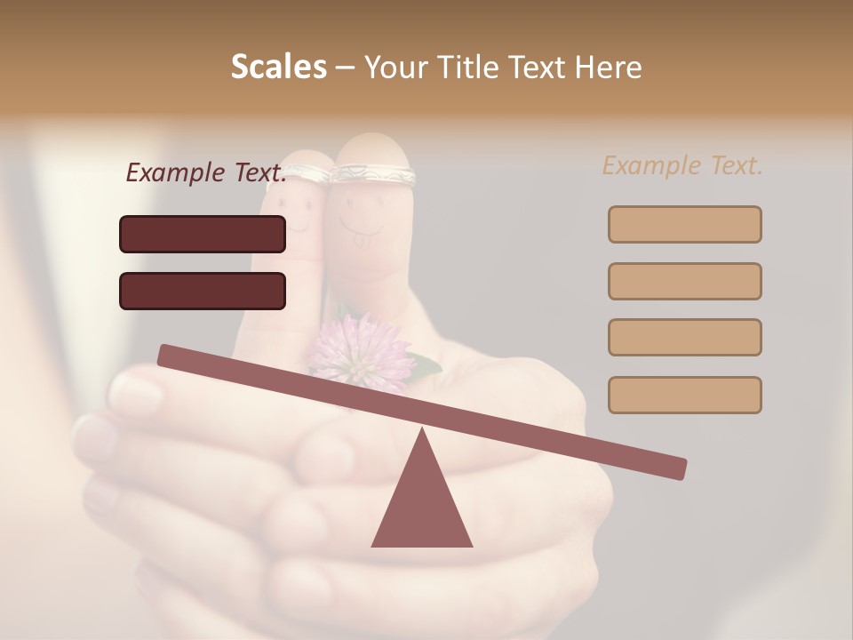 A Man And A Woman Holding A Flower In Their Hands PowerPoint Template