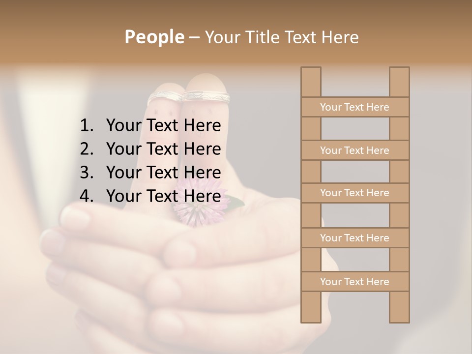 A Man And A Woman Holding A Flower In Their Hands PowerPoint Template