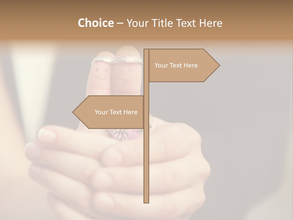 A Man And A Woman Holding A Flower In Their Hands PowerPoint Template