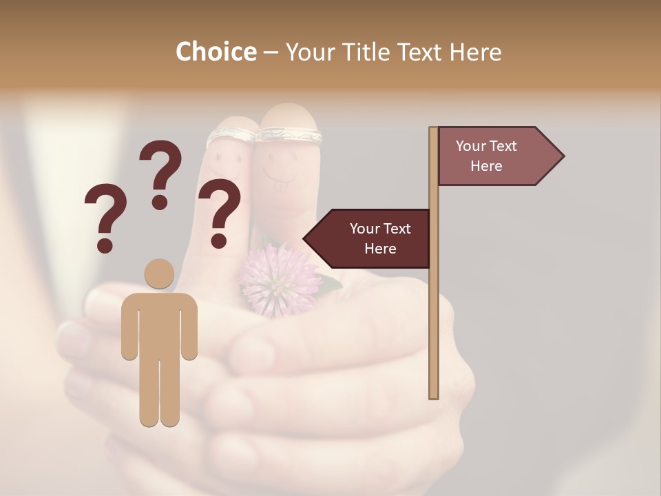 A Man And A Woman Holding A Flower In Their Hands PowerPoint Template