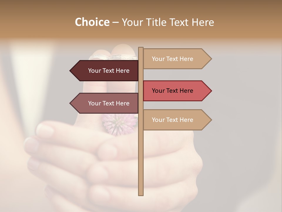 A Man And A Woman Holding A Flower In Their Hands PowerPoint Template