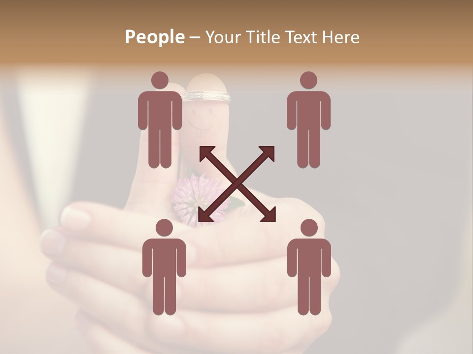 A Man And A Woman Holding A Flower In Their Hands PowerPoint Template