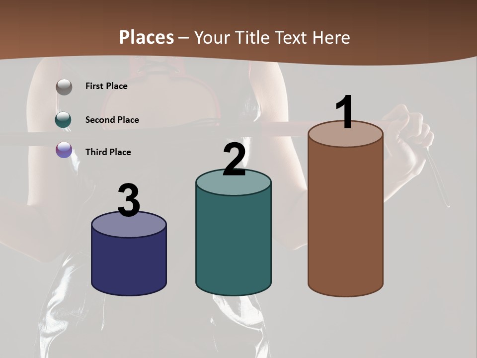 A Woman In A Latex Outfit Holding A Cane PowerPoint Template