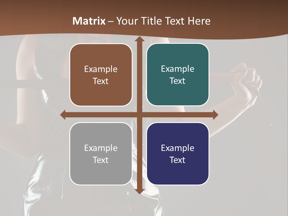 A Woman In A Latex Outfit Holding A Cane PowerPoint Template