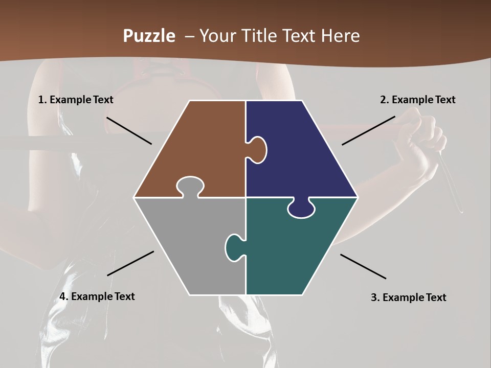 A Woman In A Latex Outfit Holding A Cane PowerPoint Template