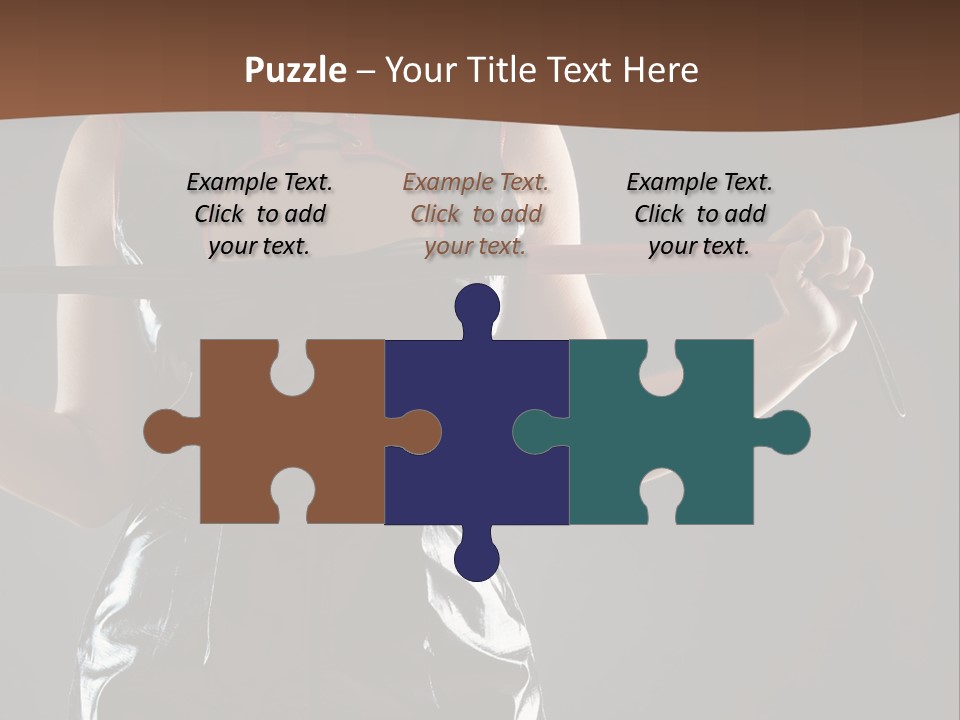 A Woman In A Latex Outfit Holding A Cane PowerPoint Template