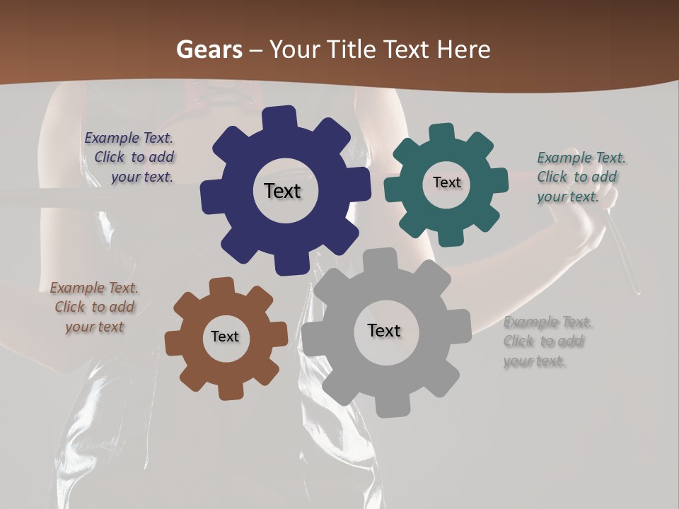 A Woman In A Latex Outfit Holding A Cane PowerPoint Template