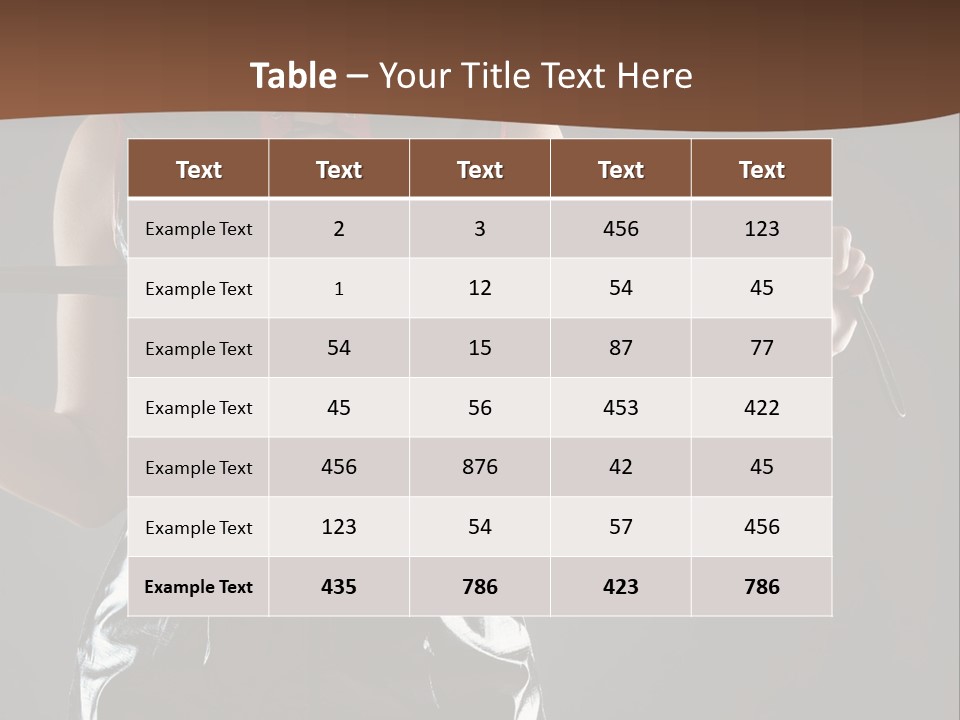 A Woman In A Latex Outfit Holding A Cane PowerPoint Template