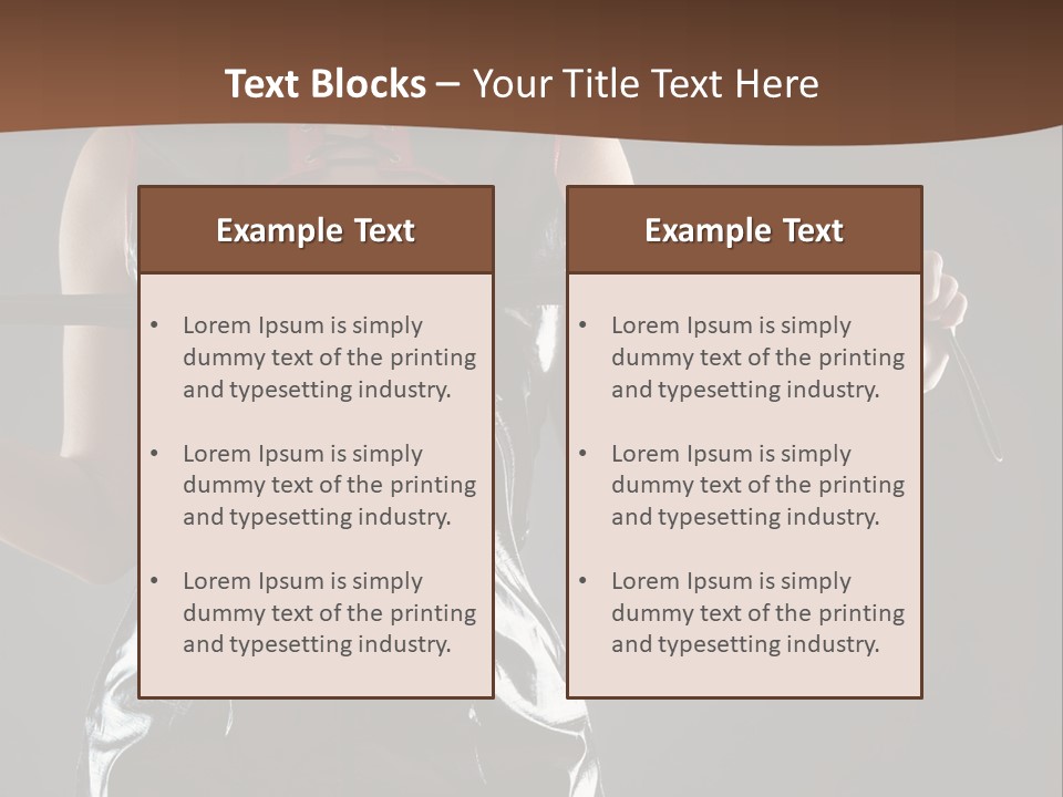 A Woman In A Latex Outfit Holding A Cane PowerPoint Template
