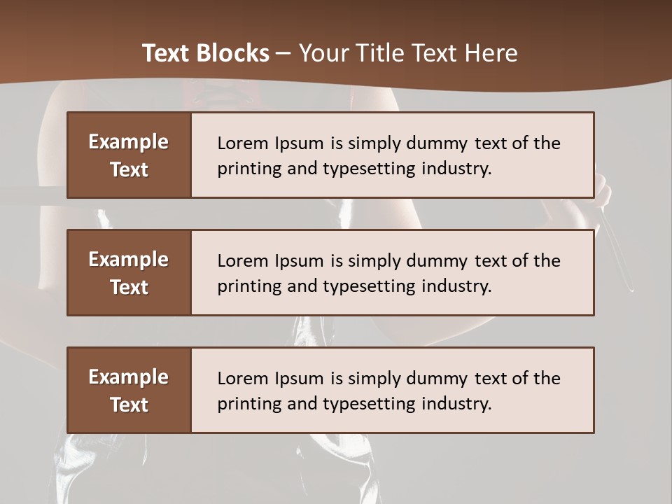 A Woman In A Latex Outfit Holding A Cane PowerPoint Template
