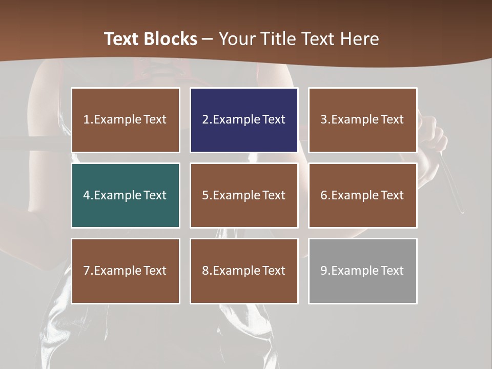 A Woman In A Latex Outfit Holding A Cane PowerPoint Template