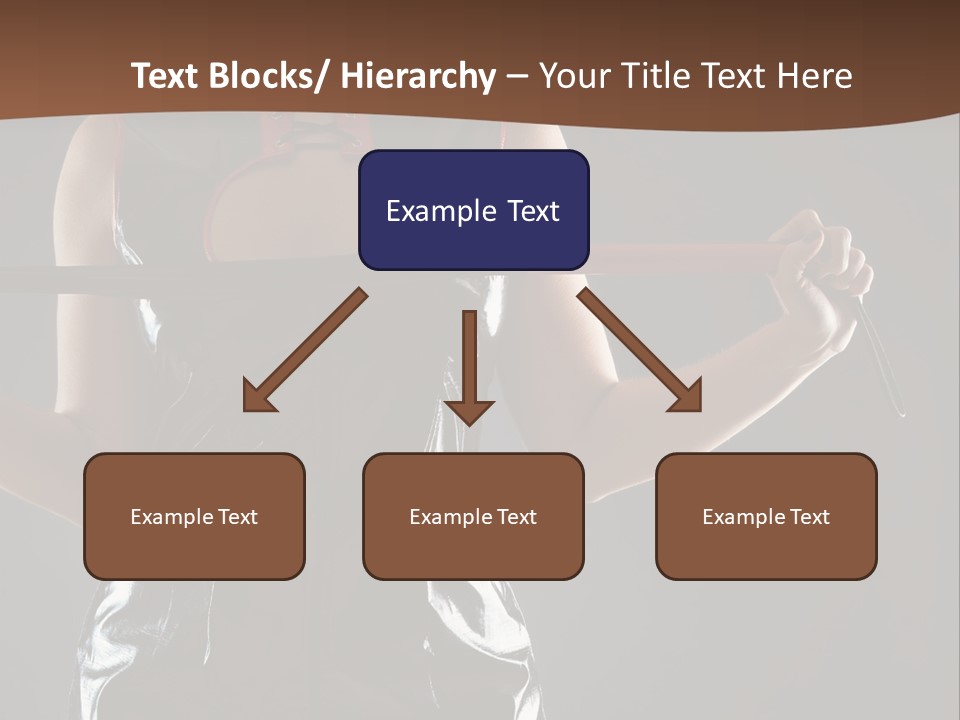 A Woman In A Latex Outfit Holding A Cane PowerPoint Template