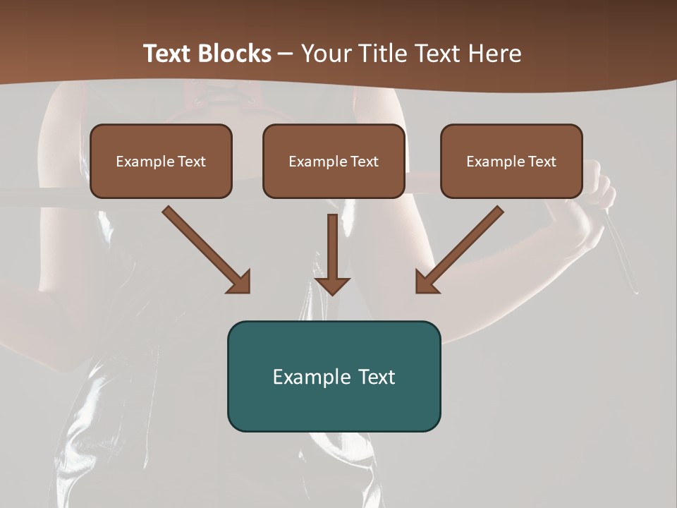 A Woman In A Latex Outfit Holding A Cane PowerPoint Template