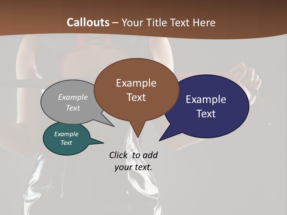 A Woman In A Latex Outfit Holding A Cane PowerPoint Template