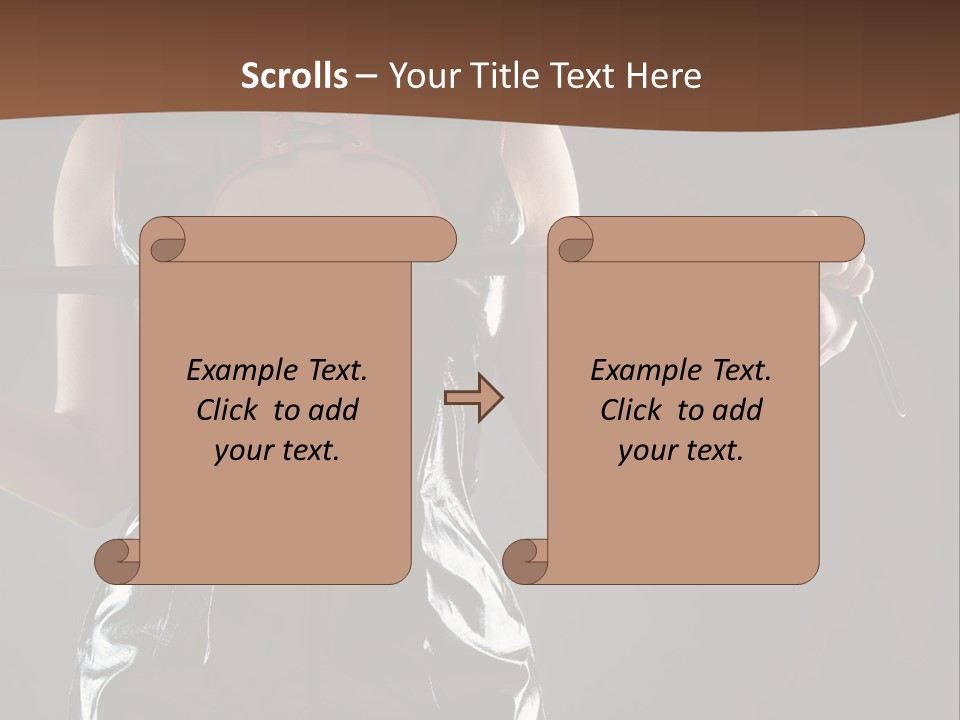 A Woman In A Latex Outfit Holding A Cane PowerPoint Template