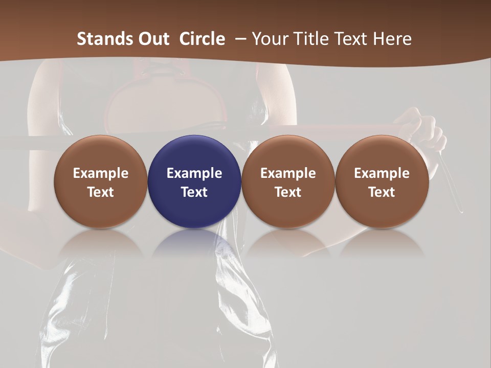 A Woman In A Latex Outfit Holding A Cane PowerPoint Template