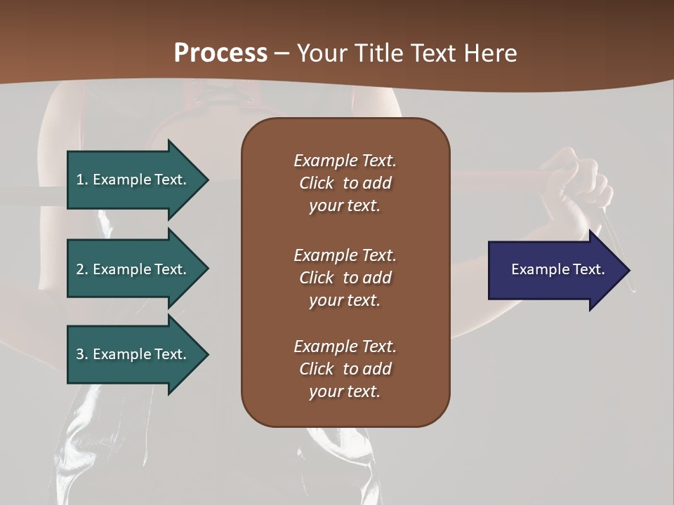 A Woman In A Latex Outfit Holding A Cane PowerPoint Template
