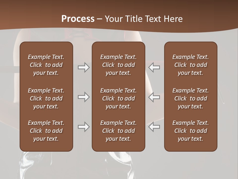 A Woman In A Latex Outfit Holding A Cane PowerPoint Template