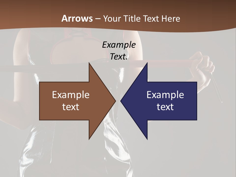 A Woman In A Latex Outfit Holding A Cane PowerPoint Template