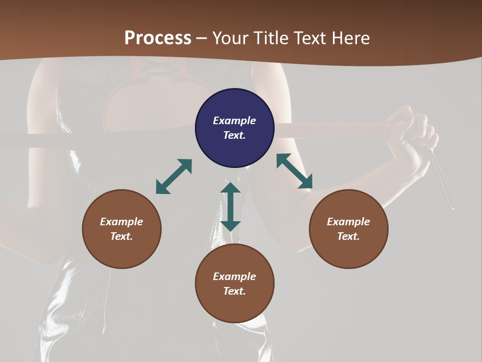 A Woman In A Latex Outfit Holding A Cane PowerPoint Template