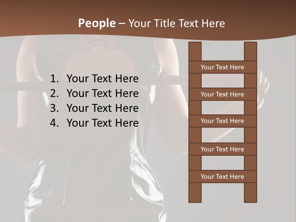 A Woman In A Latex Outfit Holding A Cane PowerPoint Template