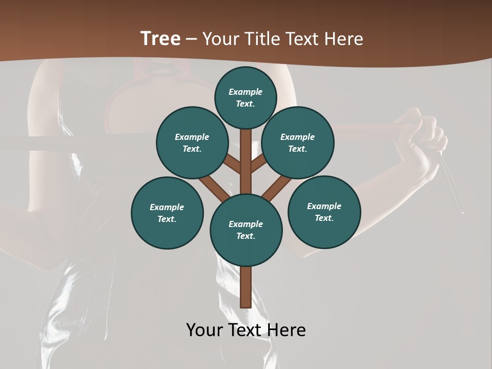 A Woman In A Latex Outfit Holding A Cane PowerPoint Template