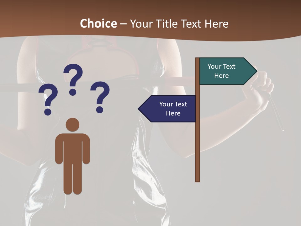 A Woman In A Latex Outfit Holding A Cane PowerPoint Template