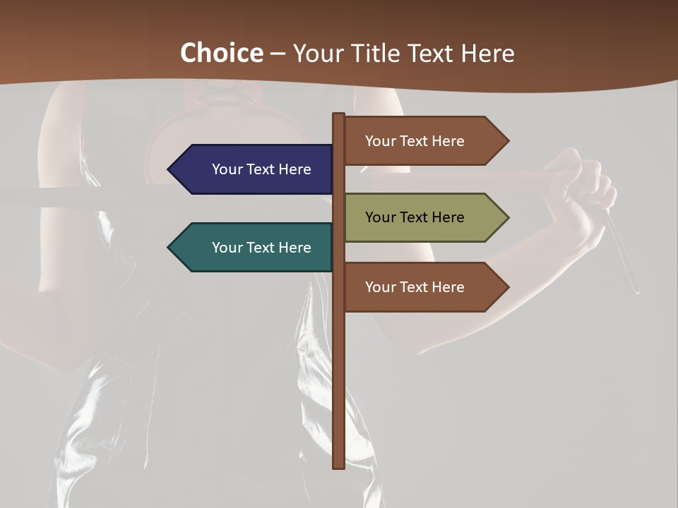 A Woman In A Latex Outfit Holding A Cane PowerPoint Template