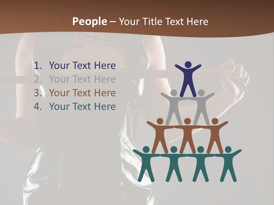 A Woman In A Latex Outfit Holding A Cane PowerPoint Template